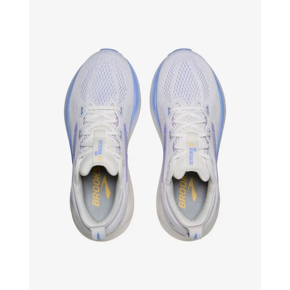 Brooks Glycerin 22 120434-1B-137 Sneakers Womens White Blue Running Shoes LIQ145 - Picture 4 of 15